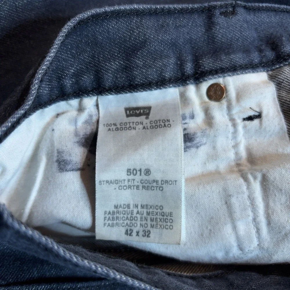 Levis 501 XX Jeans Mens 40X30 (Tag 42x32) Blue Gray Button Fly Straight Fit Y2K‎